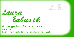 laura babusik business card